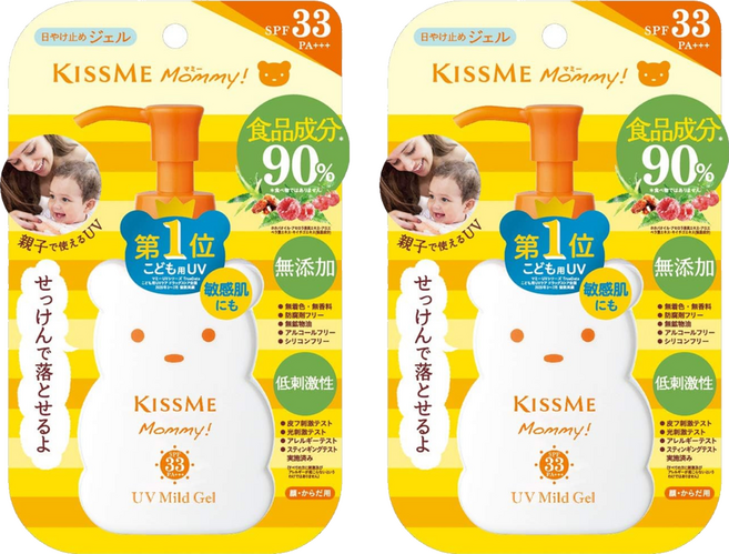 KISSME 奇士美 MOMMY 寶貝防曬乳兒童防曬 SPF33 PA+++, 100g, 2瓶