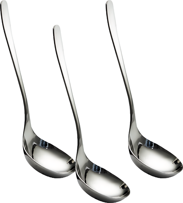 Green Bell 綠貝 316餐具系列 加深多用小湯匙, 銀色, 3支