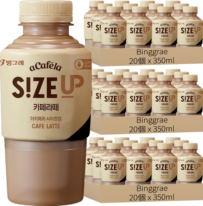 Binggrae 拿鐵咖啡, 60個, 350ml