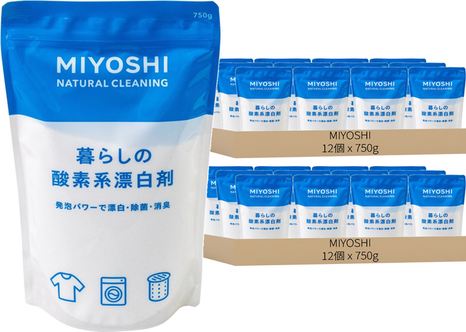 MIYOSHI 氧系多功能漂白粉, 750g, 24個