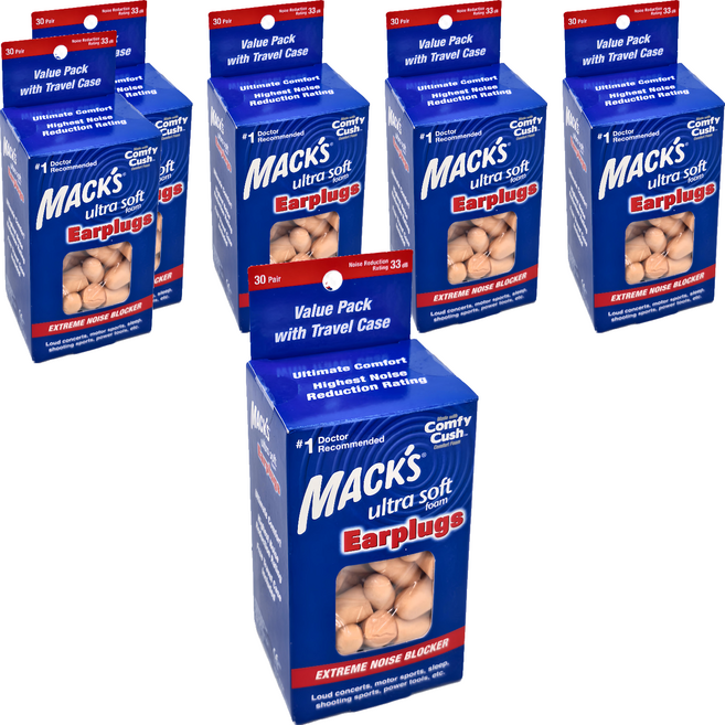 MACK'S 美國 泡棉耳塞 香檳金色, 30副, 6組
