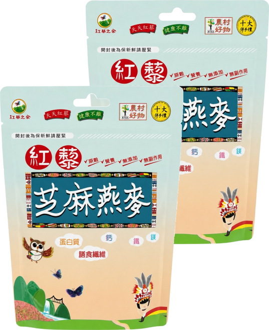 紅藜之家 紅藜芝麻燕麥粉, 275g, 2個