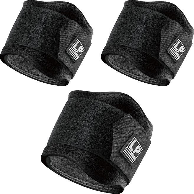 LP 高透氣網球 高爾夫球護肘, 黑色, 3個