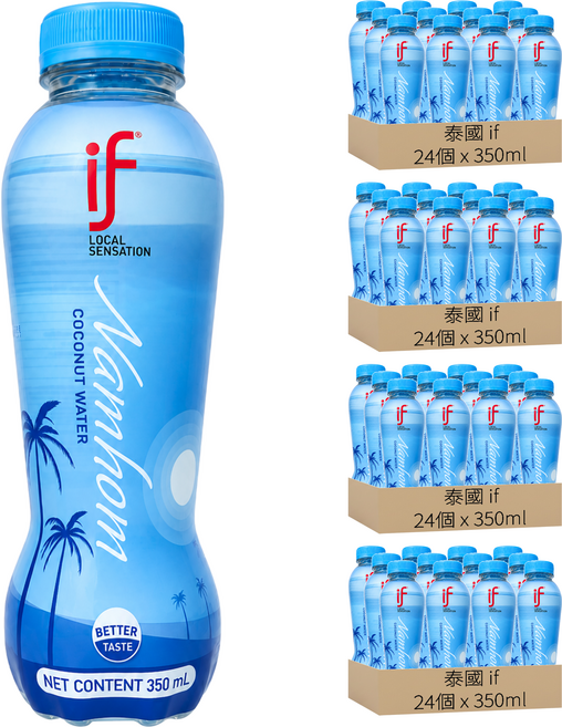 泰國 if 100%香水椰子水, 96個, 350ml