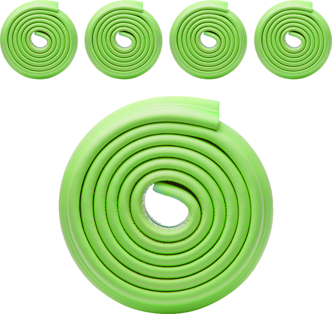 FAmILyLIFE 生活 L型兒童安全防撞條, 青草綠, 5個