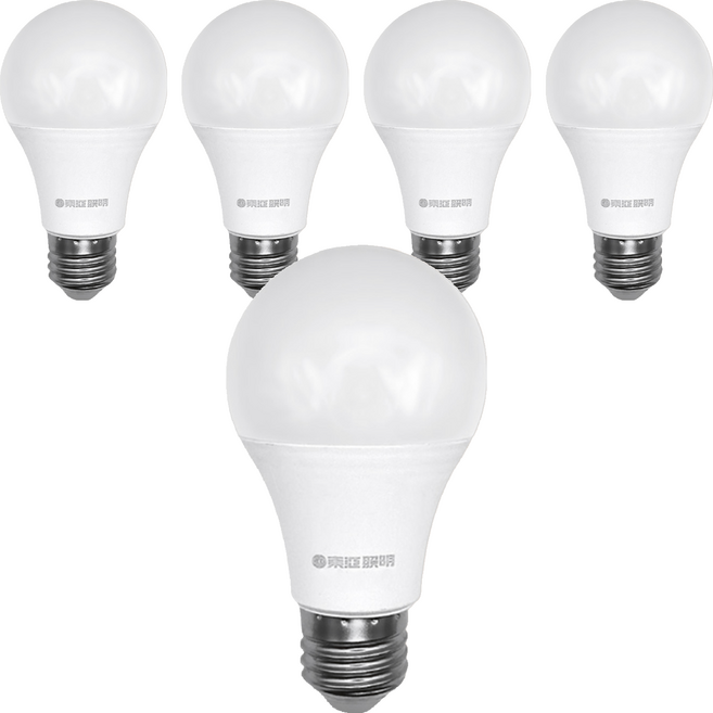 TOA 東亞照明 全電壓LED球泡燈 台灣製 16W E27 3000K, 5個, 燈泡色