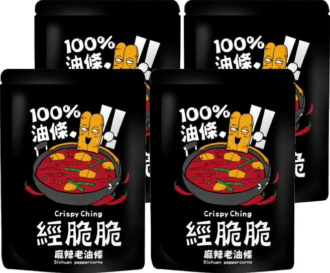 Crispy Ching 經脆脆 老油條 椒香麻辣, 50g, 4包