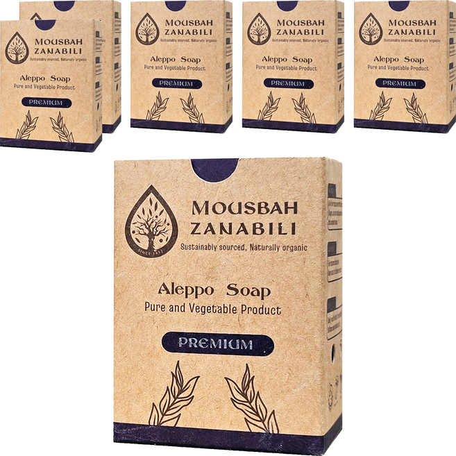 MOUSBAH ZANABILI 薩納貝莉 16%月桂完美呵護阿勒坡古皂, 190g, 6個