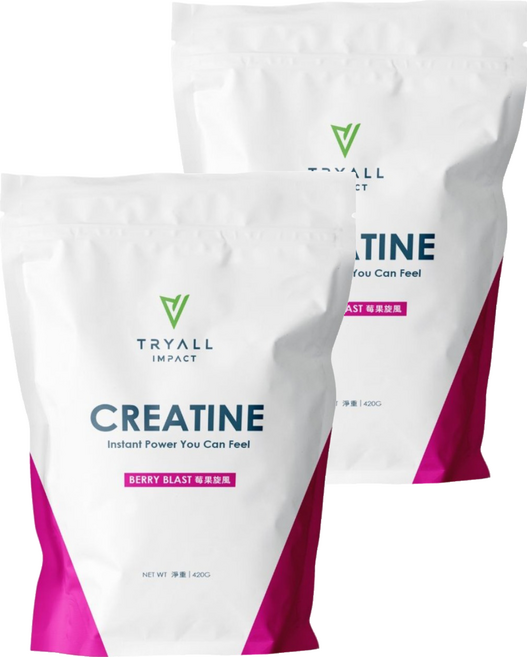 TRYALL iCreatine 肌酸 莓果旋風風味, 420g, 2個