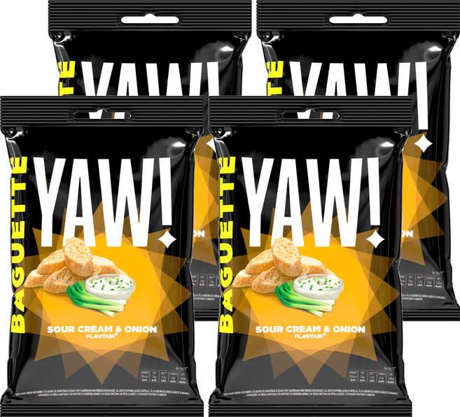 YAW 迷你法國麵包餅乾 酸奶洋蔥口味, 50g, 4個