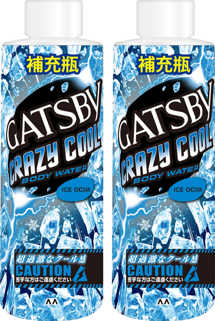 GATSBy 台灣公司貨 魔法激凍體用噴霧 海洋 補充瓶, 2個, 170ml
