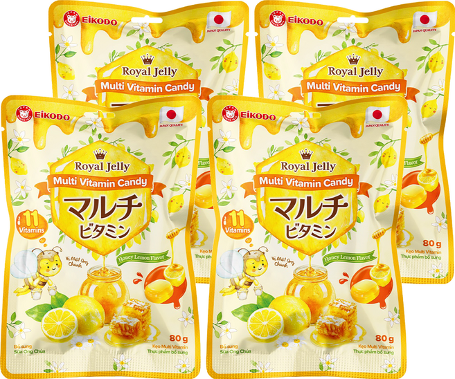 EIKODO 榮光堂 蜂蜜檸檬風味糖, 80g, 4個