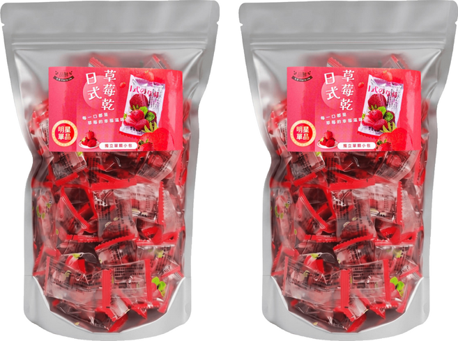 Vitality life 品鮮生活 日式草莓果乾, 2個, 300g