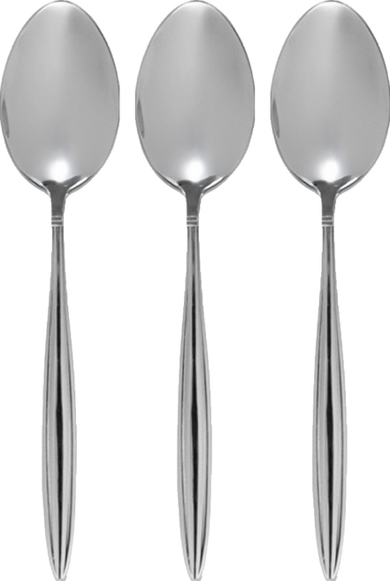MiyAco 米雅可 經典316不銹鋼大湯匙, 3支, 銀色, 單品