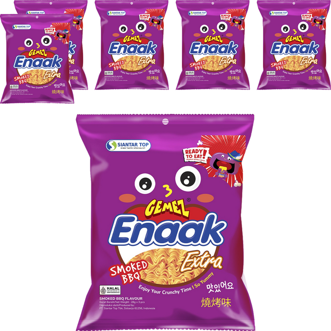 GEMEZ Enaak 韓式小雞麵 燒烤味, 6個, 84g
