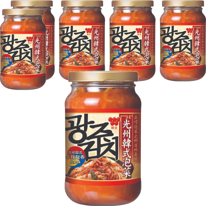 味全 光州韓式泡菜, 350g, 6個