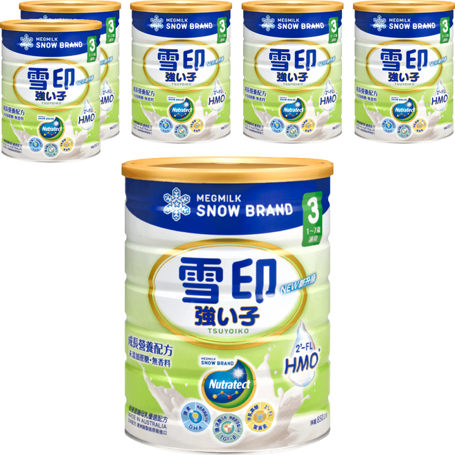 SNOW 雪印 強小子 PLUS成長營養配方 3號 1~7歲, 850g, 6個