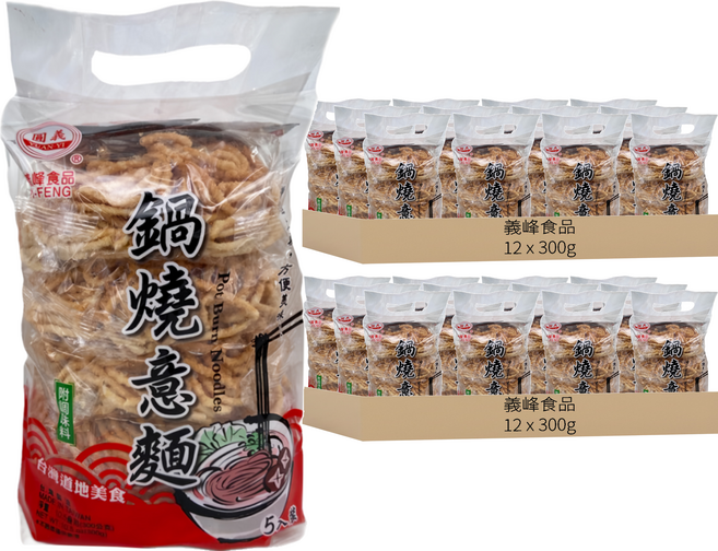 義峰食品 海鮮風味鍋燒意麵, 300g, 24袋