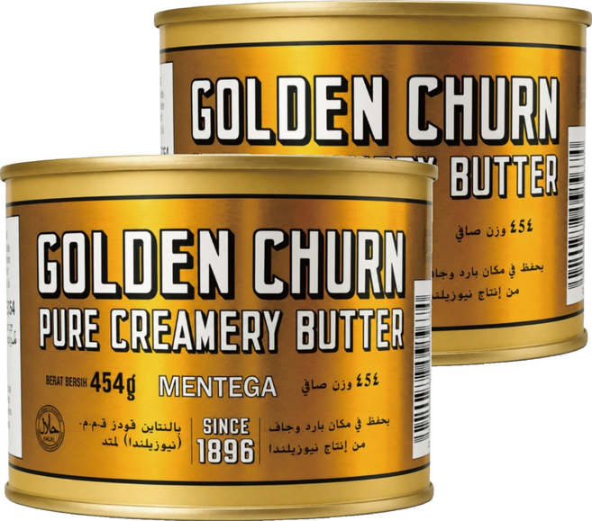 GoldenChurn 金桶罐裝奶油, 454g, 2個