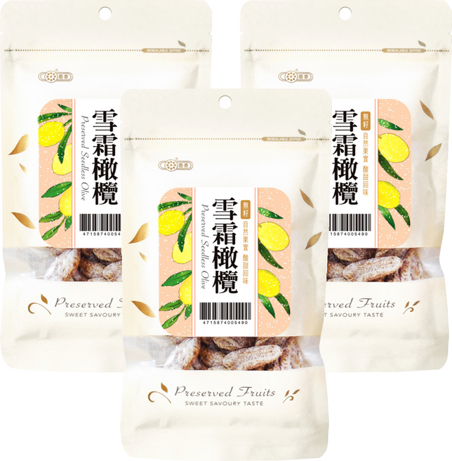 惠香 無籽雪霜橄欖, 3個, 130g