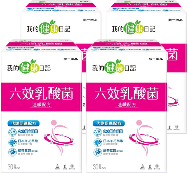 我的健康日記 六效乳酸菌速纖配方 顆粒, 30包, 5g, 4盒