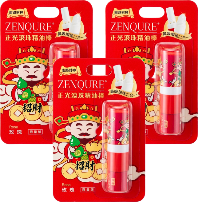 正光 滾珠精油棒 玫瑰, 3個, 2ml
