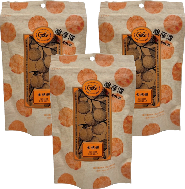 Geli 民雄金桔 酸溜溜金桔餅, 200g, 3個