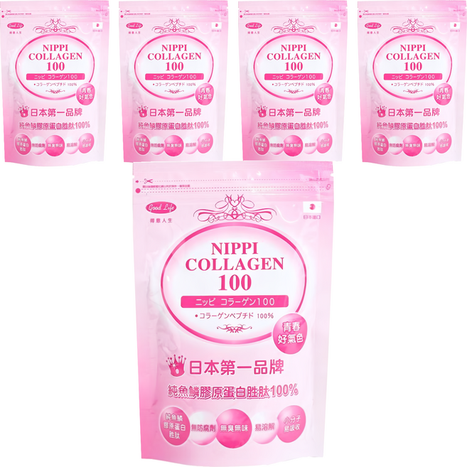 good Life 得意人生 日本NIPPI頂級魚鱗膠原蛋白胜肽 其他氨基酸, 100g, 5包