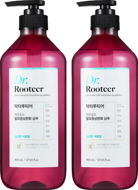 DrRooteer 啤酒酵母髮根強健洗髮精 水漾石榴調, 2件, 800ml