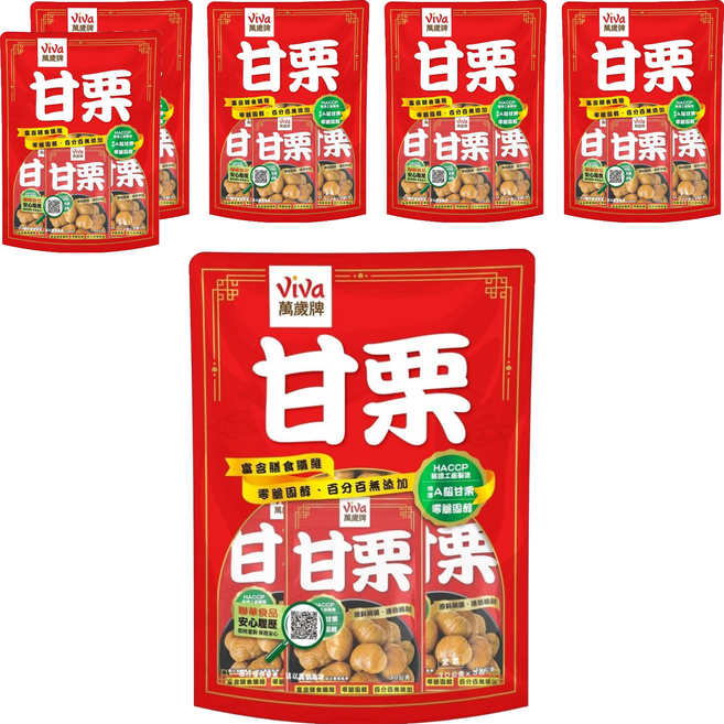 ViVa 萬歲牌 特選甘栗, 6袋, 150g