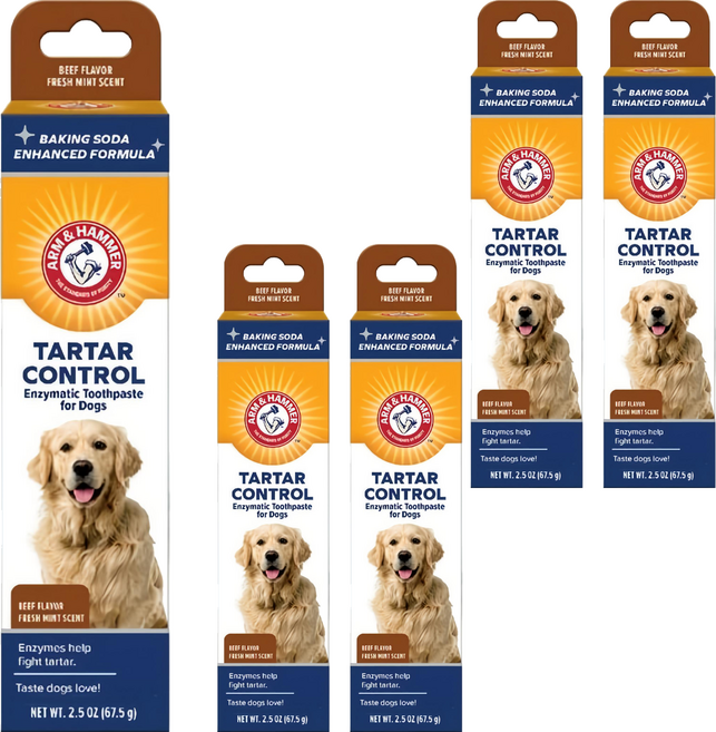 ARM&HAMMER 犬用酵素牙膏 除垢, 5個