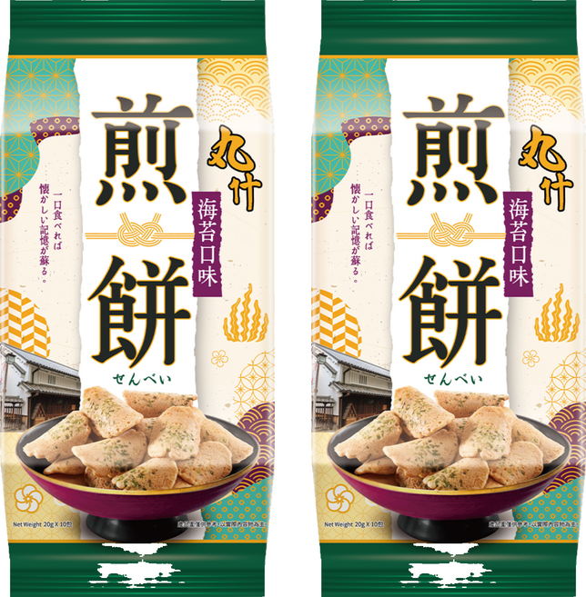 丸什 日式煎餅 海苔, 200g, 2個