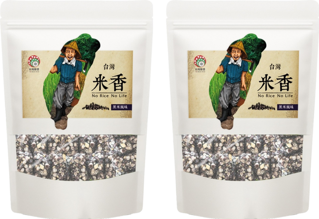 台灣榖堡 台灣公司貨 台灣米香黑米口味, 2個, 220g