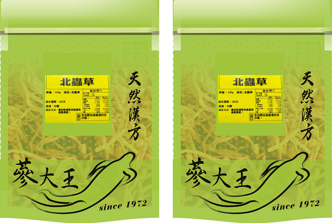 蔘大王 黃金蟲草花 北蟲草, 2個, 1個裝, 100g