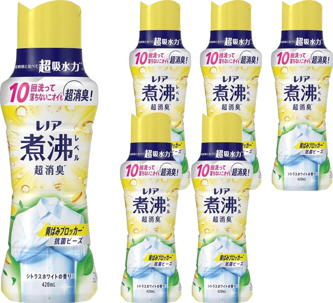 Lenor 蘭諾 煮沸衣物香香豆 柑橘黃, 6個, 420ml