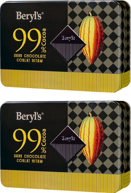 Beryl's 99%可可含量黑巧克力, 108g, 2個