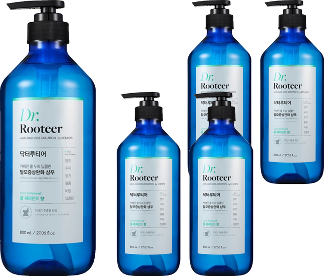 DrRooteer 咖啡因髮根蓬鬆洗髮精 清新香柚調, 5件, 800ml