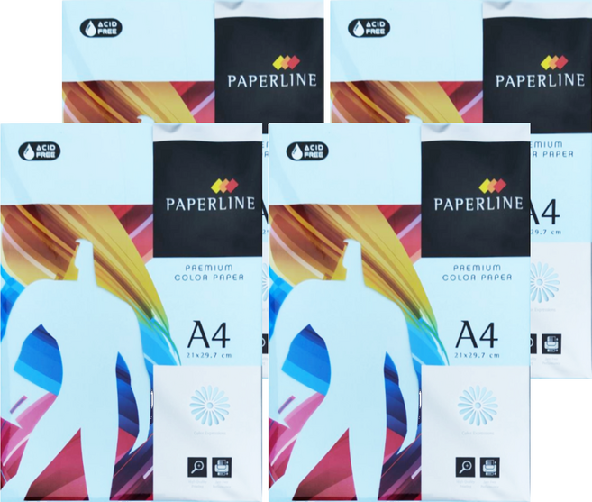 PAPERLINE 影印紙 120 80g, A4, 4包