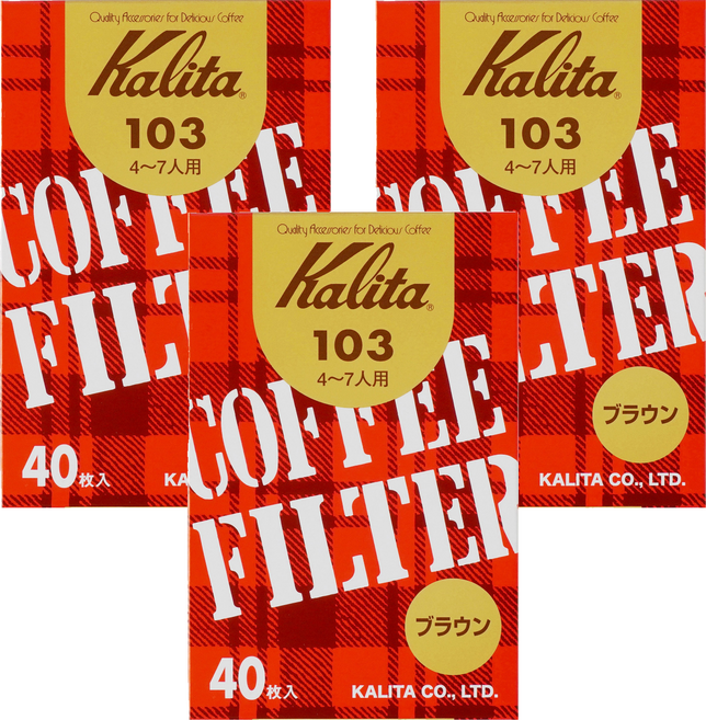 Kalita 咖啡濾紙 無漂白/103 501-107, 40個, 3盒