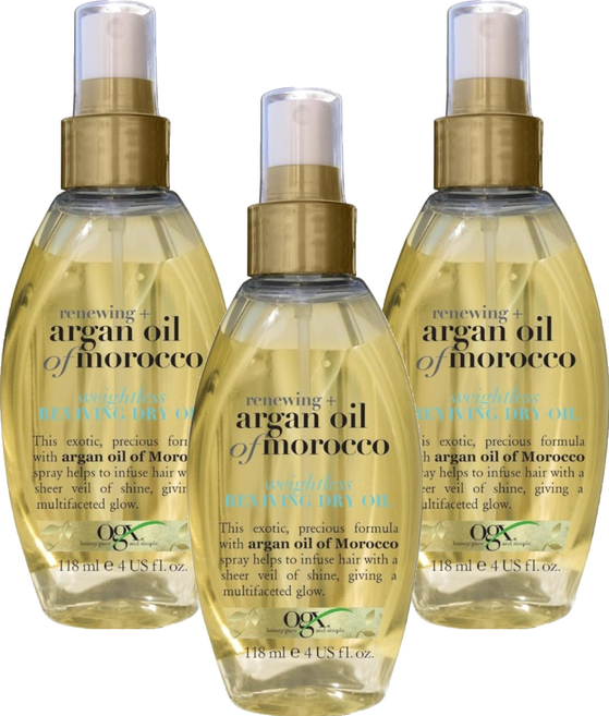 ogx 摩洛哥堅果輕盈髮油噴霧, 3個, 118ml