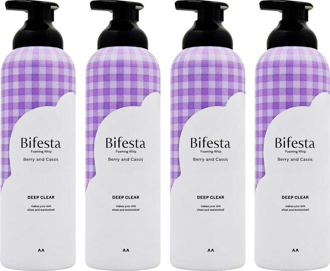 Bifesta 碧菲絲特 極淨碳酸泡洗顏 莓果香, 200g, 4個
