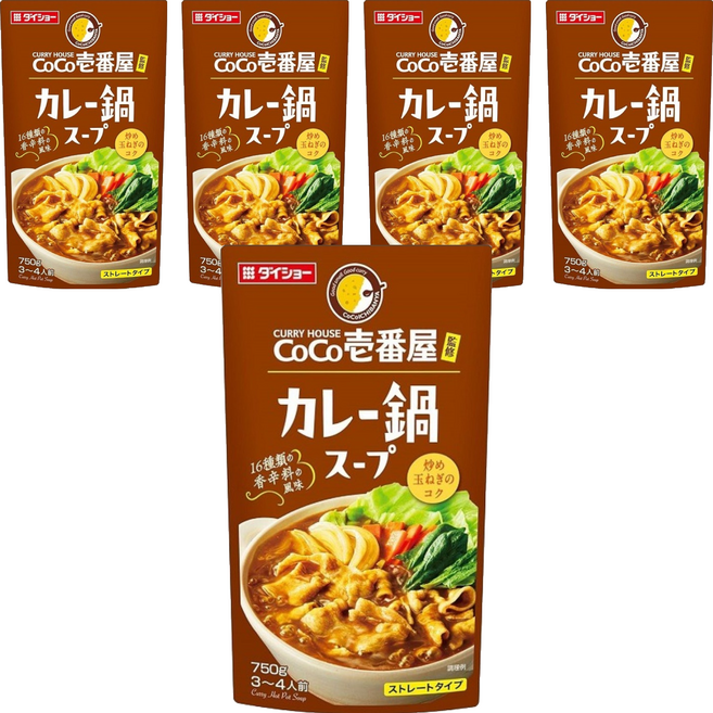 DAISHO 大逸昌 Coco壹番屋 咖喱火鍋高湯, 750g, 5包