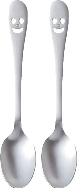 SALUS 佐藤金屬 微笑NICO 餐匙, 銀色, 2支