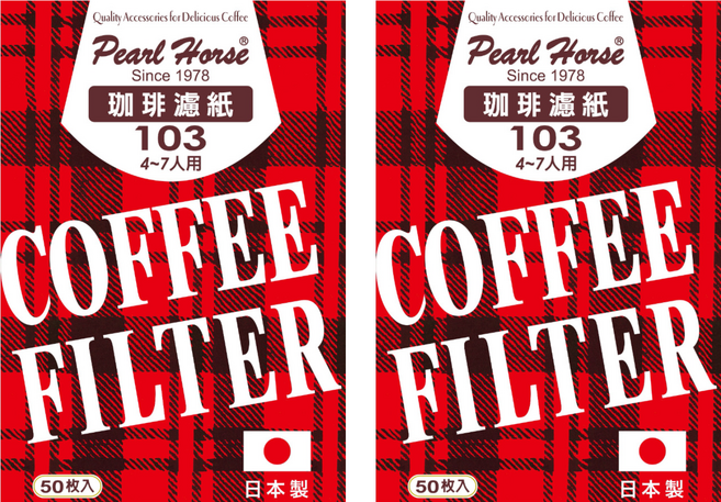 Pearl Horse 寶馬 咖啡濾紙 JA-P-008-103 4~7人, 50個, 2盒