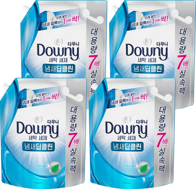 Downy 深層去味清新潔淨洗衣精 補充包, 3.2L, 4包