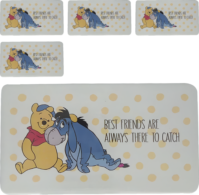 迪士尼 Disney tusmtusm 防疫收納盒 置物盒/零錢盒DN0362, 圓點維尼屹耳, 5個