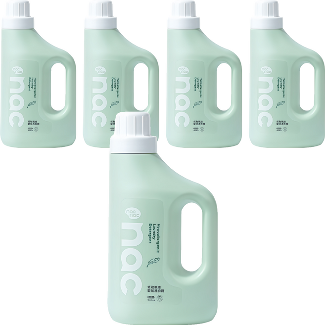 nac nac 低敏親膚嬰兒洗衣精, 5個, 1.2L