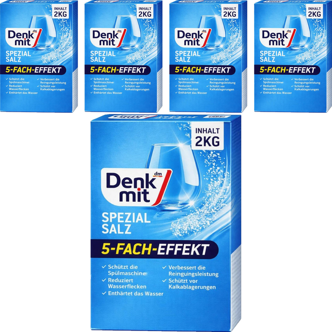 dm Denk mit 洗碗機軟化鹽, 2kg, 5個