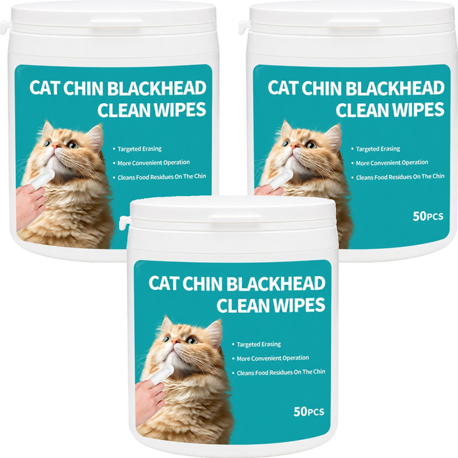 PET DAILY LAB 毛孩日常研究社 寵物黑下巴清潔濕巾, 3個, 50個裝