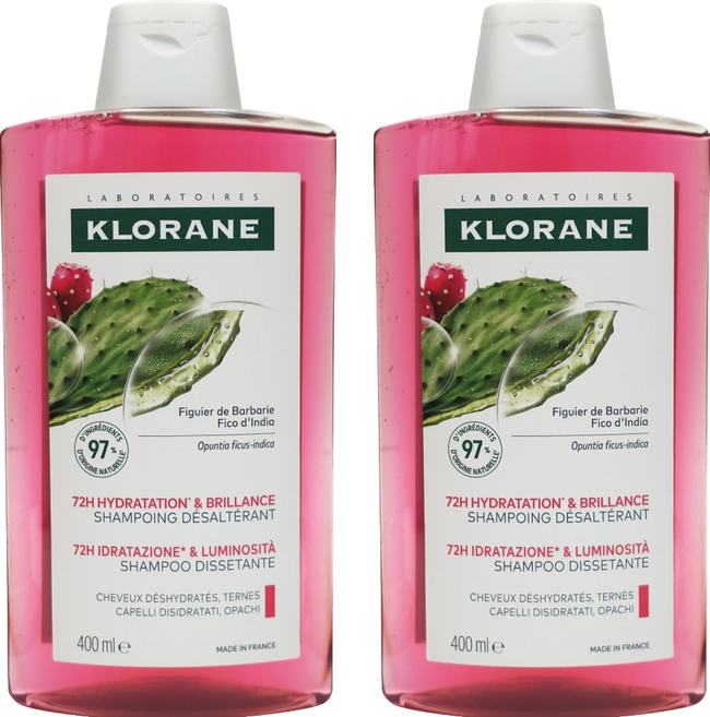KLORANE 蔻蘿蘭 植物洗髮精 仙人掌, 2個, 400ml